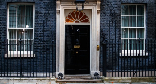 The door to number 10 Downing Street.